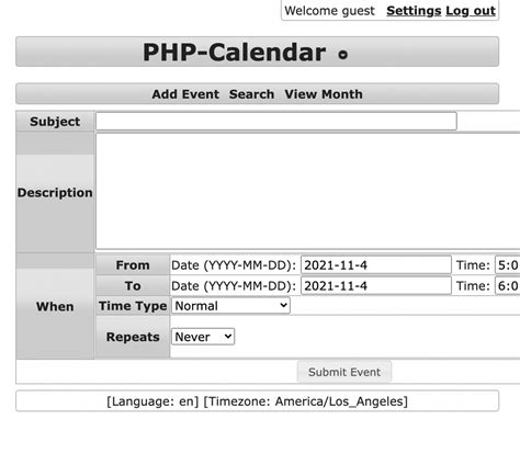 Php Calendar Open Source Free