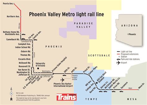 Valley Metro Light Rail Serves the Phoenix Area