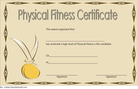 Free Fitness Certificate Templates FREE PRINTABLE TEMPLATES
