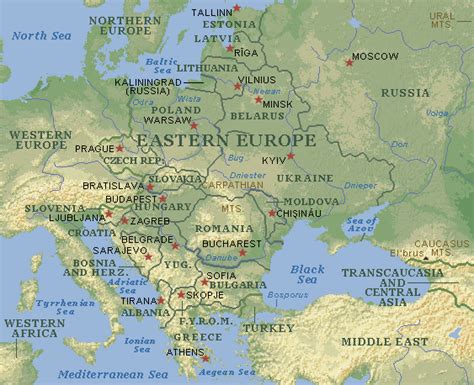 Europe Physical Map Europe map, Eastern europe map, World map europe