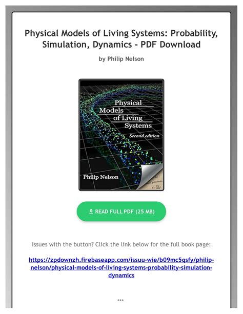 Physical Models Of Living Systems: Probability Simulation Dynamics Highlights
