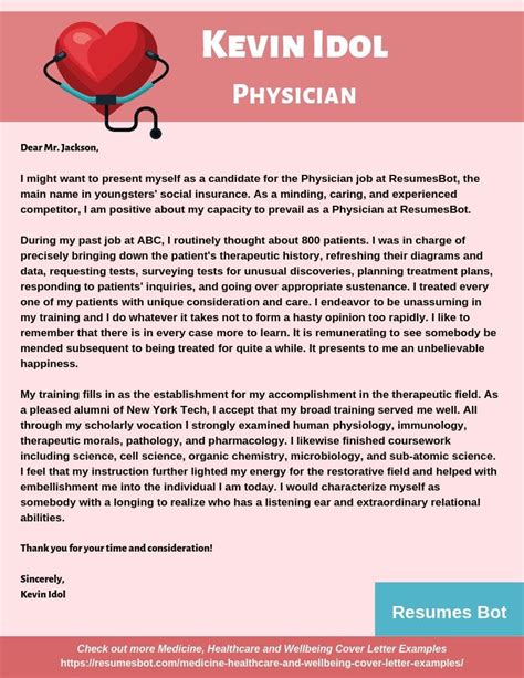 Physician Cover Letter Examples