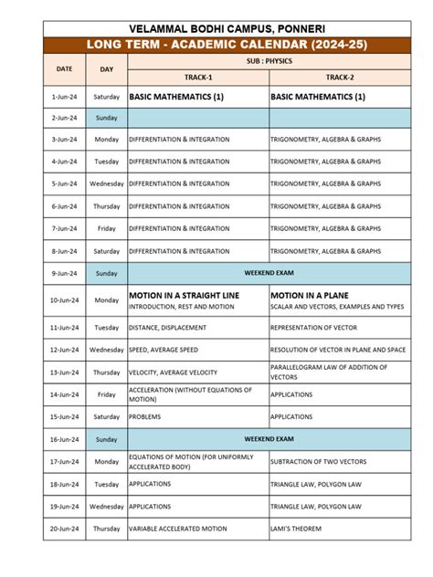 Physics Calendar 2024