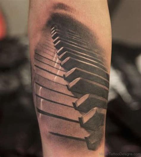 80 Stylish Piano keys Tattoos
