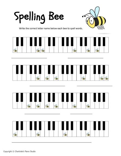 Piano Worksheets For Beginners