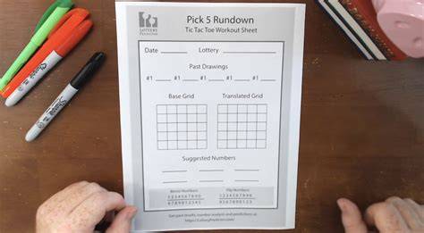 Pick 3 Rundown Worksheet