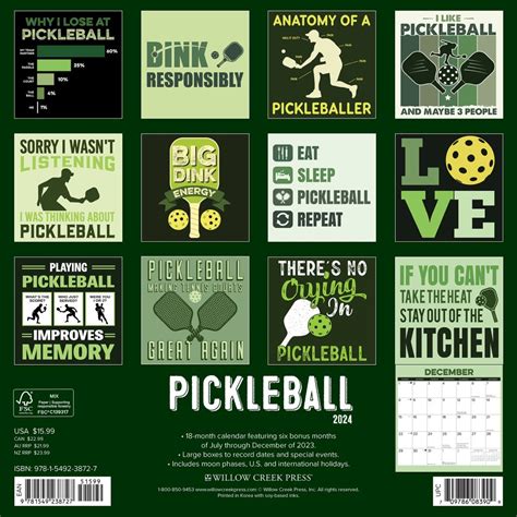 Pickleball Calendar 2024