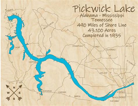 Pickwick Lake Map