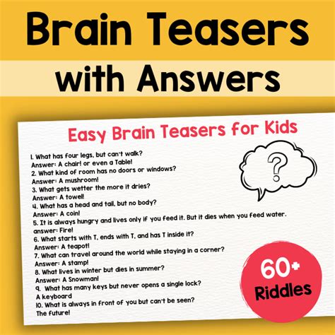 Picture Brain Teasers For Kids With Answers