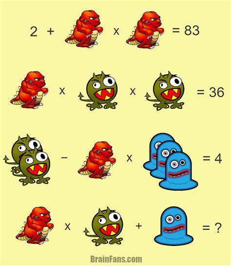 Picture Math Riddles Hard
