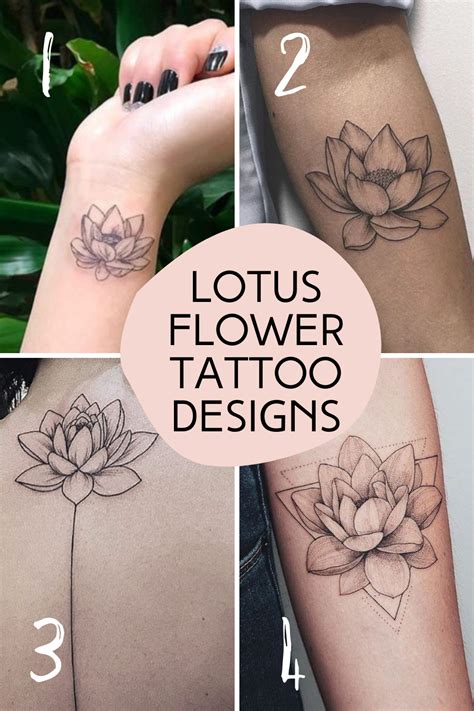 Lotus Flower Tattoos Designs