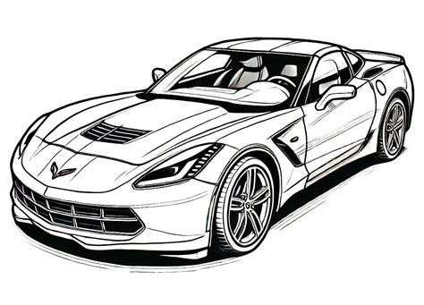Pictures Of Corvettes To Color