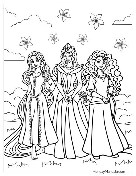 Pictures Of Princesses To Color