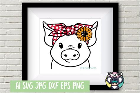 Download Pig Bandana Commercial Use DXF Files