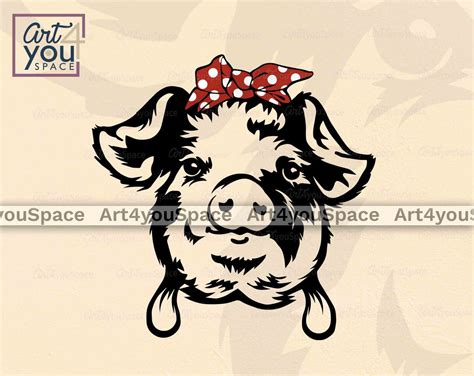 Download Pig Bandana Files DXF Files