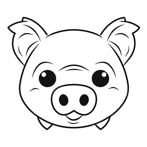 Pig Head Coloring Pages