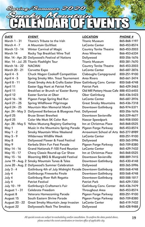 Pigeon Forge Calendar Of Events 2024