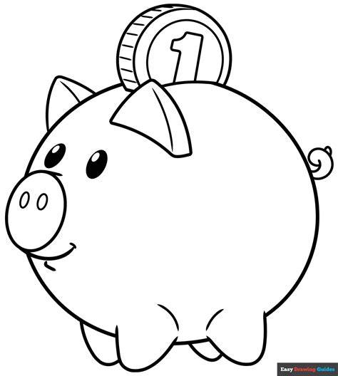 Piggy Bank Coloring Pages