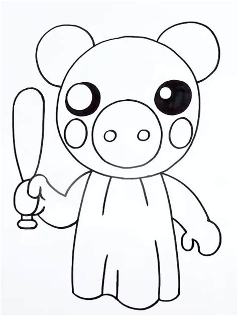 Piggy Roblox Coloring Page for Kids - Free Roblox Printable 