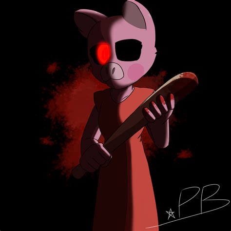 Piggy Roblox fan art with v