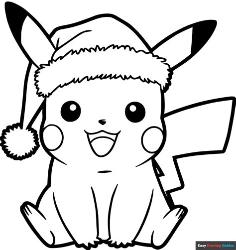 Pikachu Christmas Coloring Pages