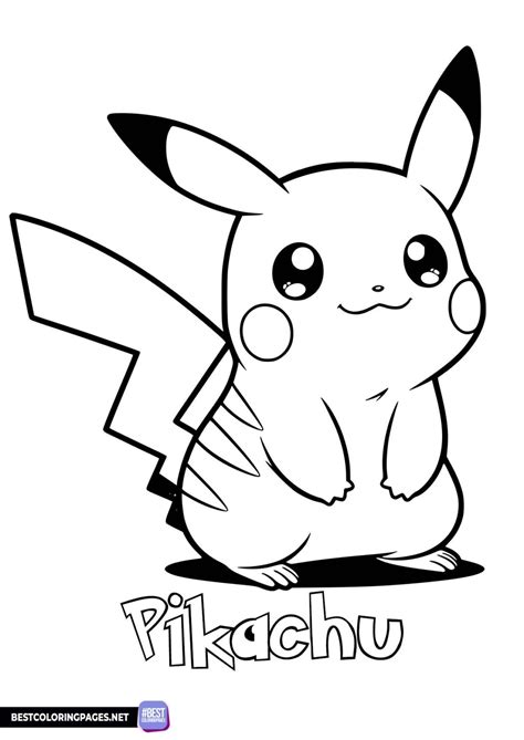 Pikachu Coloring Page
