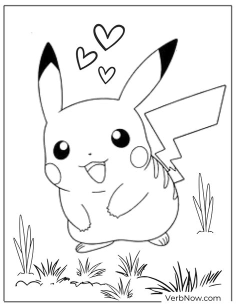 Pikachu Free Coloring Pages