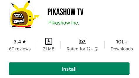 Pikashow app interface