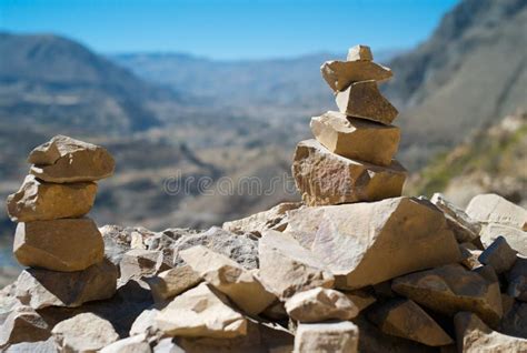 Piled Stones Valley Landscape