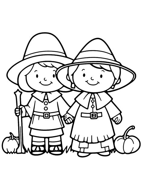Pilgrim Coloring Pages For Kids