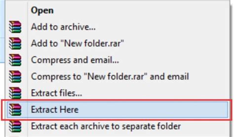 Pilih Extract Here Atau Extract Files...
