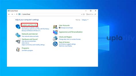 Pilih System And Security
