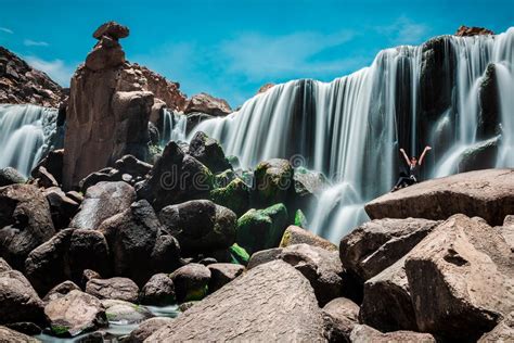 Pillones Waterfall Rock formations
