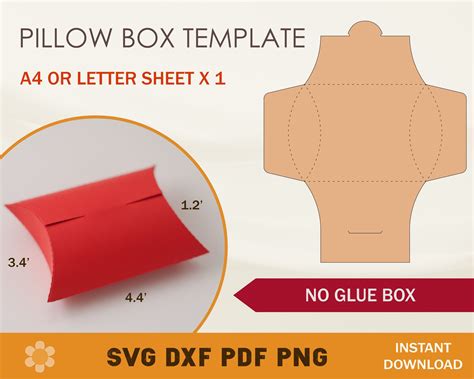 Download Pillow Box Templates - SVG Cut File,... Commercial Use