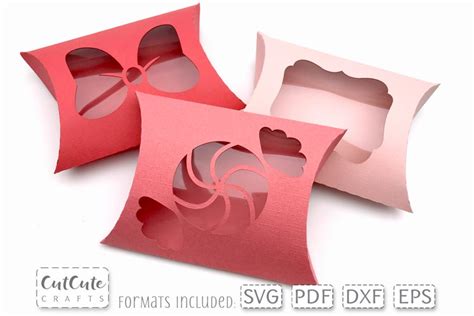 Download Pillow Box Templates - SVG Cut File,... Commercial Use For Crafts