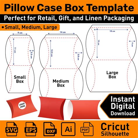 Download Pillow Box Templates - SVG Cut File,... Creativefabrica for Cricut