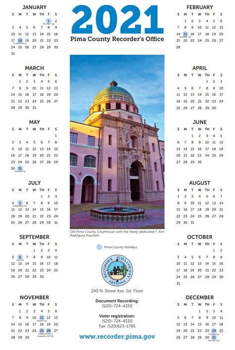 Pima Court Calendar