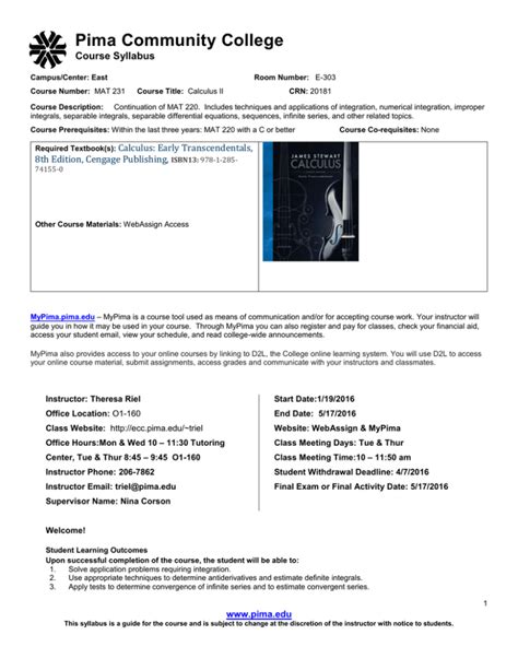 Pima Community College Course Catalog