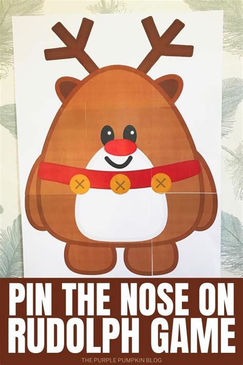 Pin The Nose On The Reindeer Free Printable