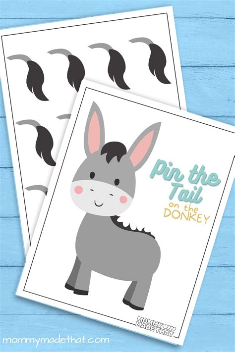 Pin The Tail On The Donkey Free Printable