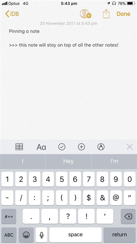 Pin Notes at Top in Apple Notes App in iOS and macOS