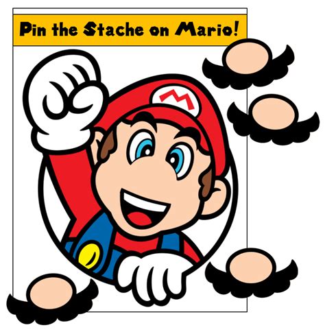Pin The Mustache On Mario Printable