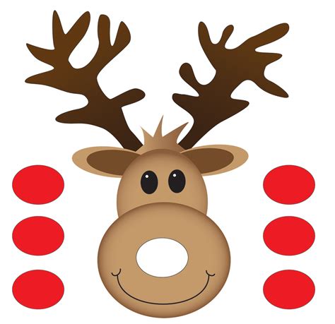 Pin The Nose On Rudolph Printable