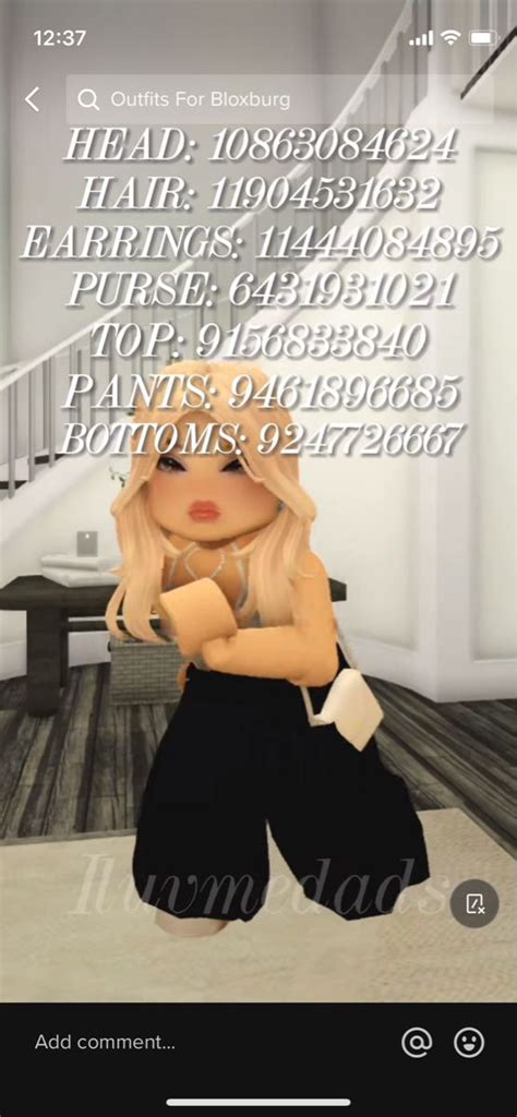 Pin by Jante Johnson on ROBLOX OUTFIT CODES!!! in 2023 