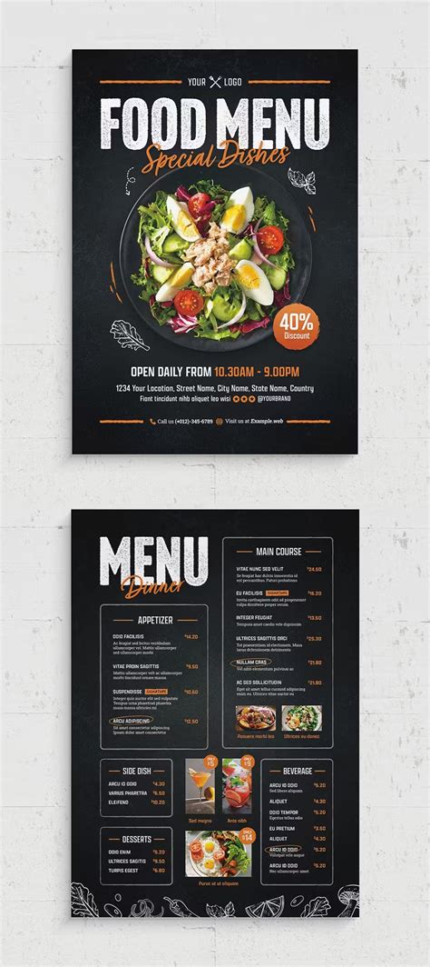 Pin on Menu template