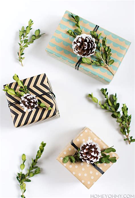 Pine Cone Presented In Gift Wrapping