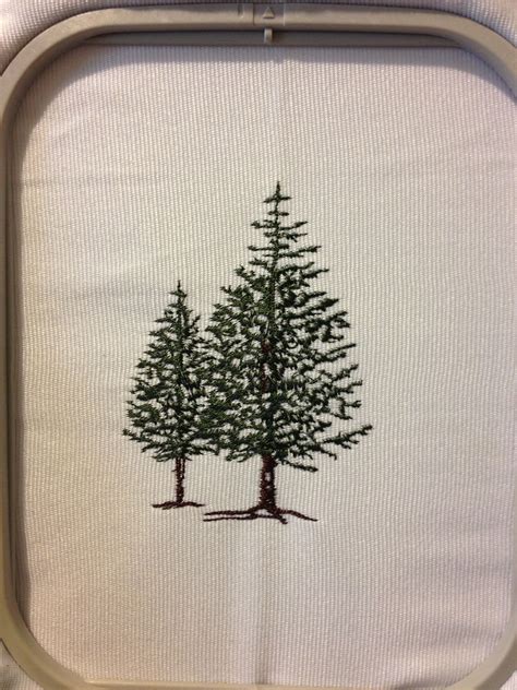 Pine Tree Hand Embroidery Pattern