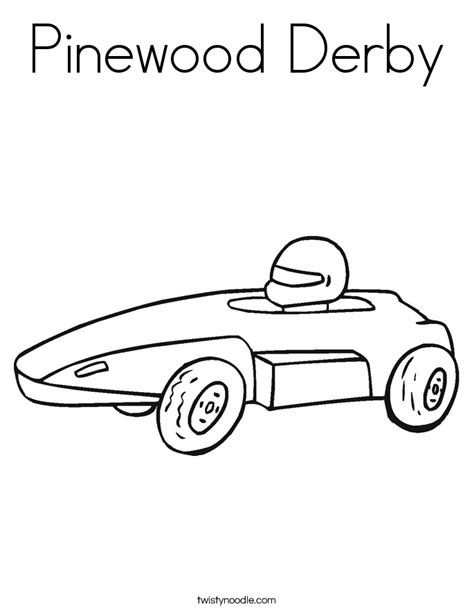 Pinewood Derby Coloring Pages Printable