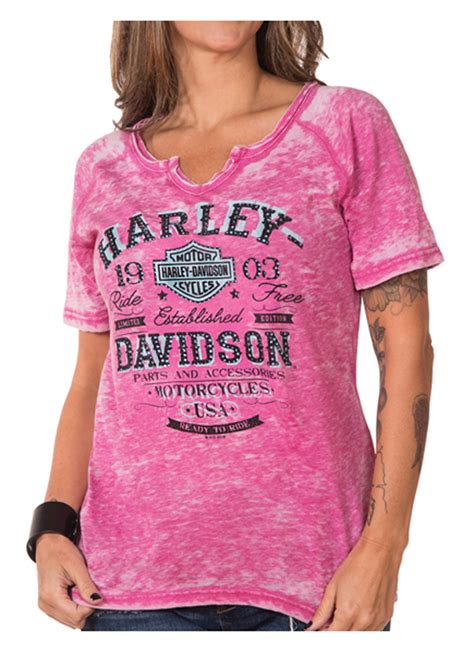 Pink Harley Davidson Shirt