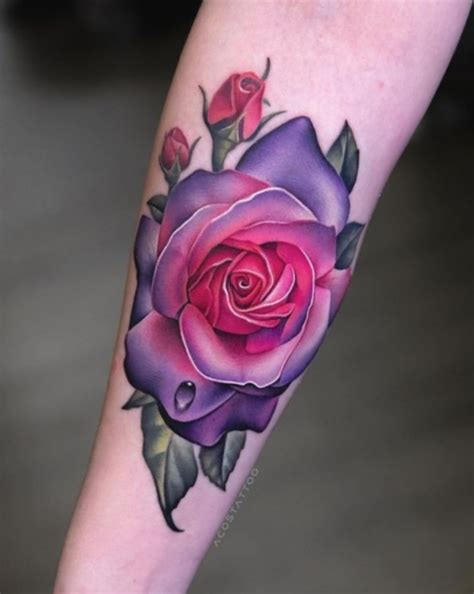 Top 81 Best Purple Rose Tattoo Ideas [2021 Inspiration
